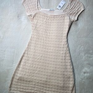 Hollister Beige body-con Knit Dress